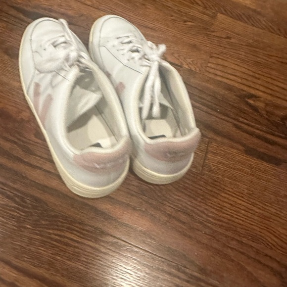 Veja Women's White and Light Pink Sneakers - Picture 2 of 4